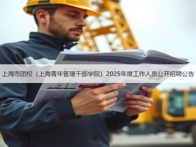 上海市团校（上海青年管理干部学院）2025年度工作人员公开招聘公告(图1)