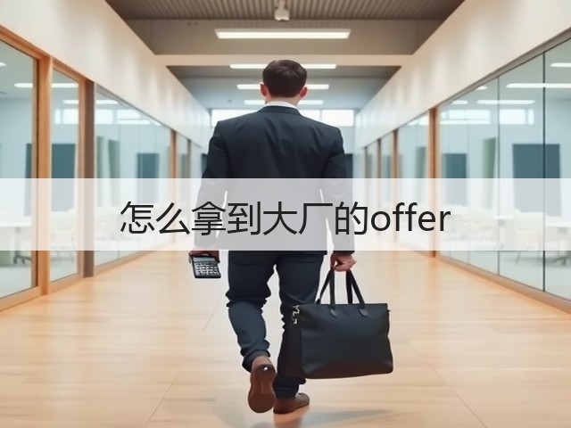 怎么拿到大厂的offer(图1) 怎么拿到大厂的offer(图1)