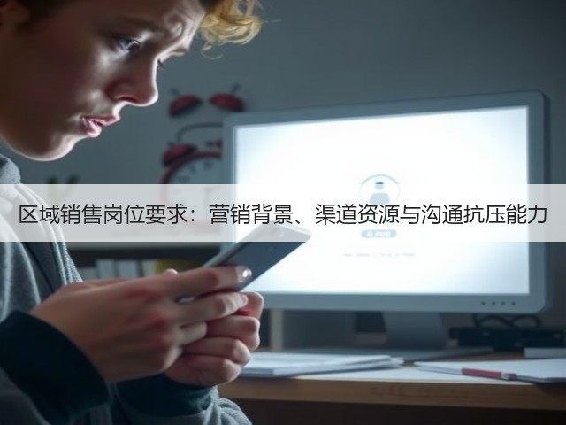 区域销售岗位要求:营销背景、渠道资源与沟通抗压能力(图2) 区域销售岗位要求:营销背景、渠道资源与沟通抗压能力(图2)