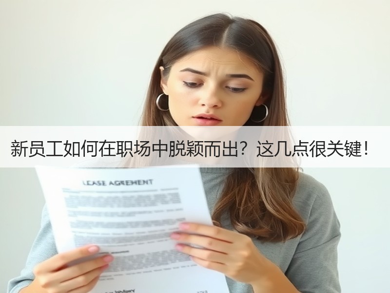 新员工如何在职场中脱颖而出？这几点很关键！