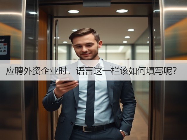 应聘外资企业时,语言这一栏该如何填写呢?(图2) 应聘外资企业时,语言这一栏该如何填写呢?(图2)