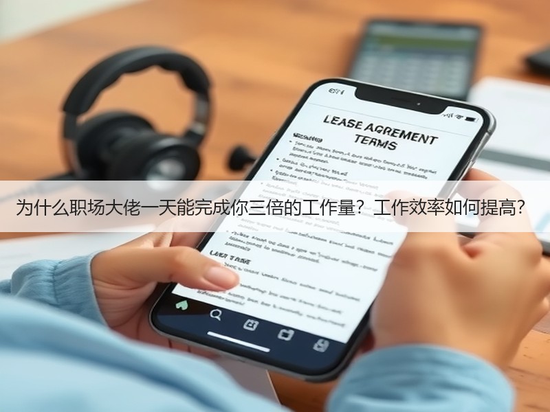 为什么职场大佬一天能完成你三倍的工作量？工作效率如何提高？