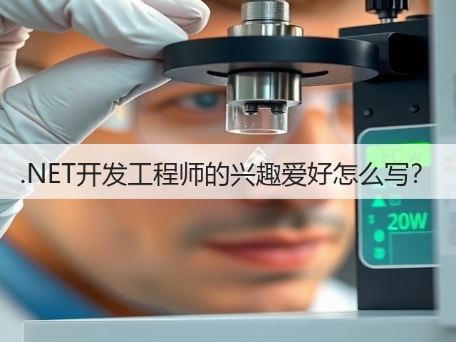 .NET开发工程师的兴趣爱好怎么写？(图3)