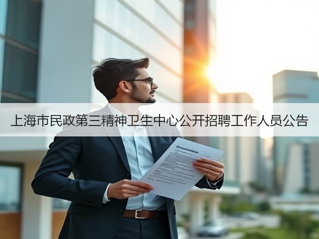上海市民政第三精神卫生中心公开招聘工作人员公告(图1)