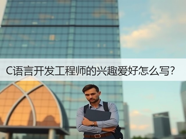 C语言开发工程师的兴趣爱好怎么写?(图1) C语言开发工程师的兴趣爱好怎么写?(图1)