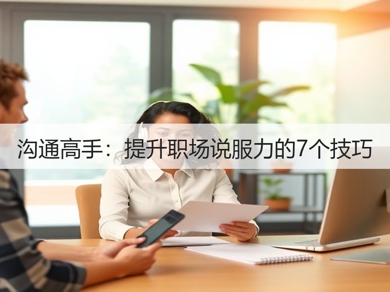 沟通高手：提升职场说服力的7个技巧