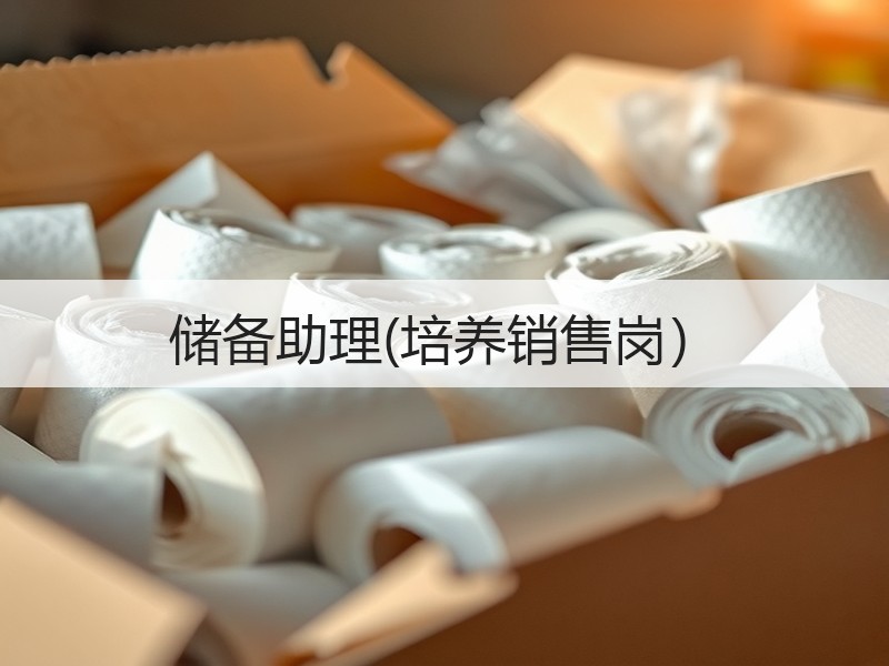 储备助理(培养销售岗）