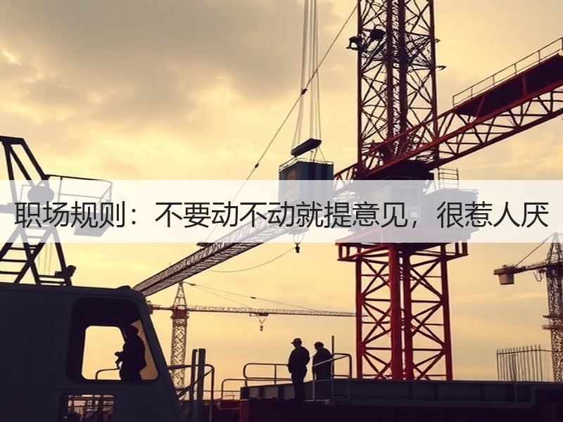 职场规则：不要动不动就提意见，很惹人厌