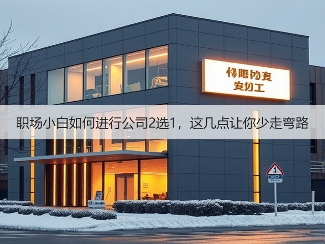 职场小白如何进行公司2选1,这几点让你少走弯路(图2) 职场小白如何进行公司2选1,这几点让你少走弯路(图2)
