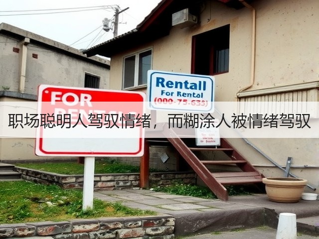 职场聪明人驾驭情绪,而糊涂人被情绪驾驭(图2) 职场聪明人驾驭情绪,而糊涂人被情绪驾驭(图2)