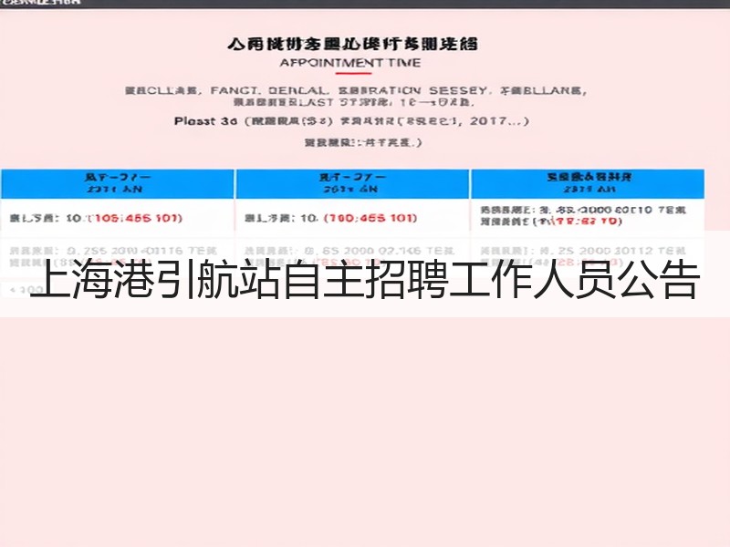 上海港引航站自主招聘工作人员公告